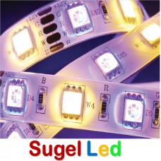 Tira LED 5 mts Flexible 72W 300 Led SMD 5050 IP20 RGB+WW Blanco Cálido Alta Luminosidad